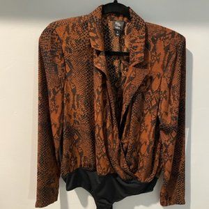 Leopard Blouse Bodysuit